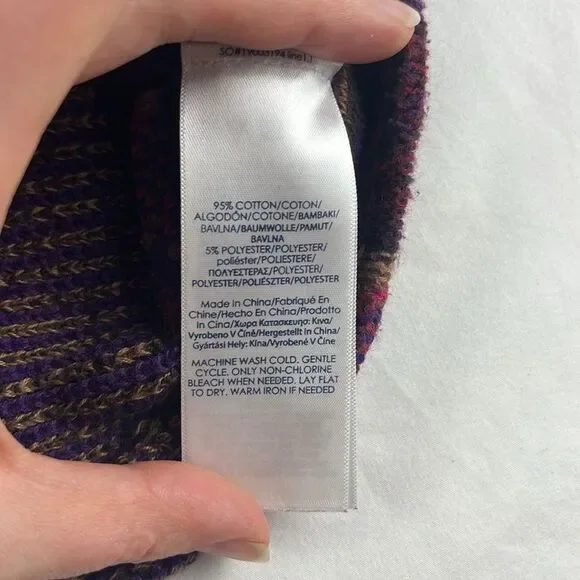 Vintage Western Purple Striped Chaps Cotton Blouse - Picture 5 of 5